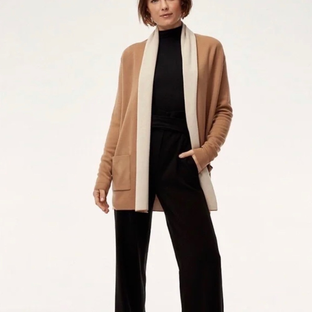 Babaton Aritzia Beekman Camel Brown Cardigan Size Small, but fits like an XS